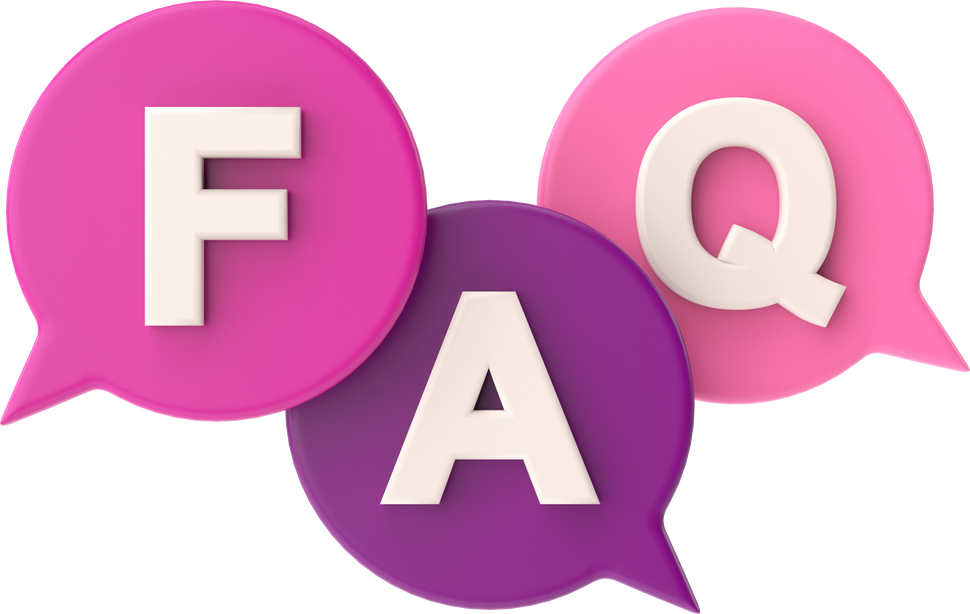 FAQ. Frequently Asked Questions. 3D illustration.